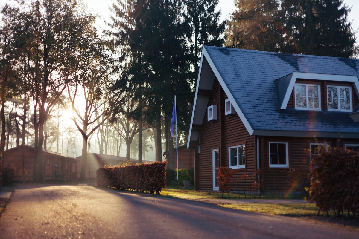 Home on a wooded country road